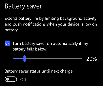 Battery saving tips