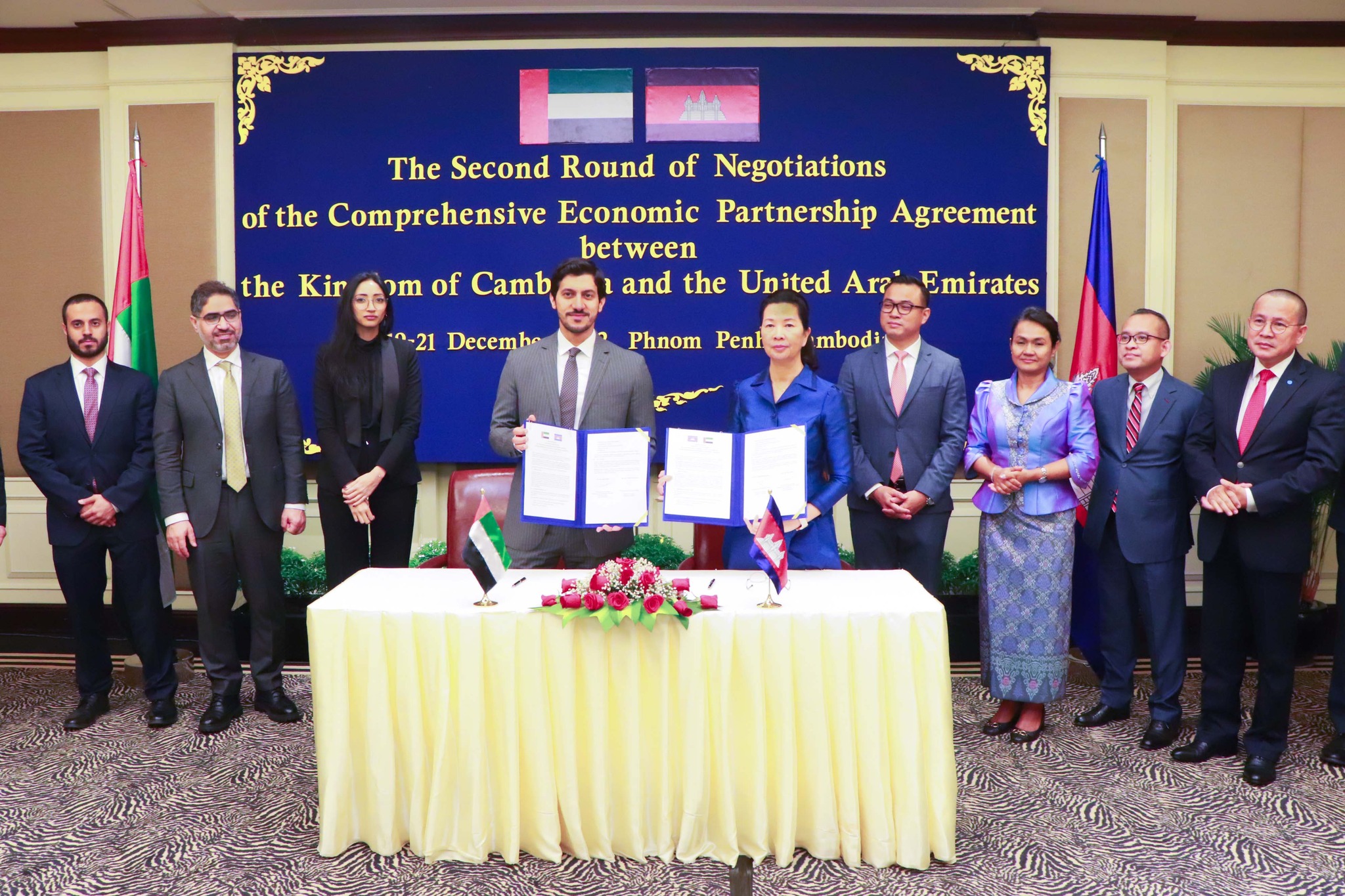 Cambodia and the UAE have concluded the 2nd round of negotiations on the Comprehensive Economic Partnership Agreement