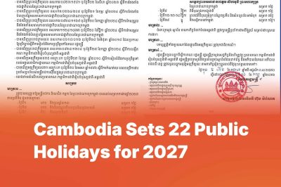 Sub-decree on Public Holiday for Civil Servants, Workers and Employees for 2027 KH, EN